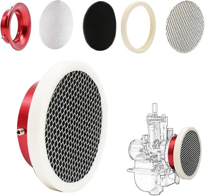 Carburetor Velocity Stack Air Filter Cleaner 55mm Modified Alloy by ZSDTRP
