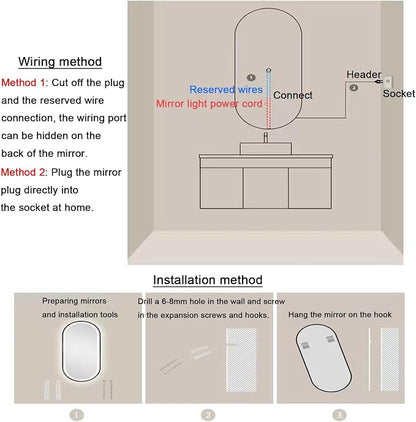 Bathroom Mirror with LED Lights，Bathroom Led Mirror ，Backlit Bathroom Mirror - Image 9