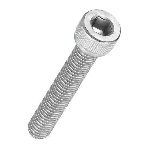 Kozelo 12pcs Socket Head Cap Screws - [M8-1.25 x 45mm] 304 Stainless Steel Allen Socket Drive for Electrical Motor 3D Printing Fan Engine Replacement Use, Silver