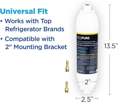 EcoPure EPINL30 5-Year In-Line Refrigerator Water Filter – Universal Fit - Image 7