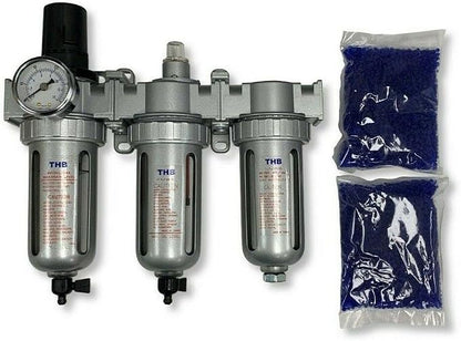 3/8" COMPRESSED AIR FILTER REGULATOR/DESICCANT DRYER/COALESCING FILTER - Image 2