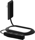 LIDER Flat-Face Outlet Extender with 3 Receptacles, Ultra-Thin Wall Plate Plug with Cord Extender and 3-Outlet Power Strip, 8ft Cord, LWE8-315-BK, ETL-Listed, Black