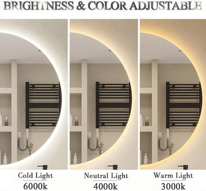 LTSRLL Frameless Illuminated LED Bathroom Wall Mirror - Image 4