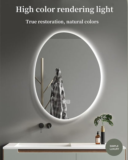 JSLJDM 700 X900 mm Illuminated Backlit LED Bathroom Mirror, Wall Mounted - Image 2