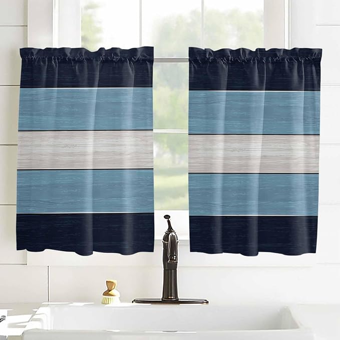 Vintage Country Woodcuts Window Valance Curtains, 2 Panel - Image 8