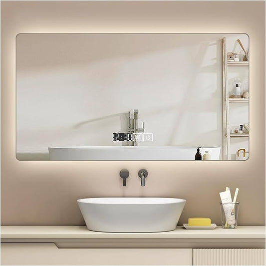 Backlit LED Illuminated Bathroom Mirror by Unknown