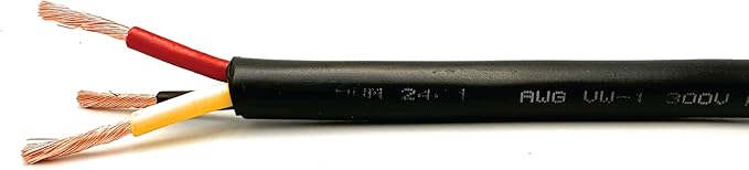 NATIONAL Wire & Cable – 14 AWG 3-Conductor Premium Copper Wire, 250 ft, Stranded | Made in USA, Heavy-Duty Flexible Jacket | Automotive, Low Voltage, LED, Lights, DIY, Indoor and Outdoor Use
