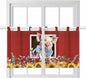 Pig Sunflowers Kitchen Curtains 24 Inch Length, Small Window Curtains Tab Top by Unknown