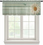 Daisy Flower Sheer Valances for Windows 42"x18", Light Filtering Kitchen by Unknown