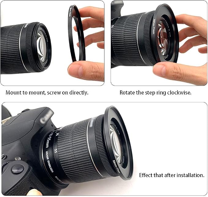 95 to 77mm Metal Step Rings, 95mm to 77mm Step Down Ring Filter Ring Adapter - Image 9