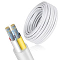 20 Gauge 4 Conductor Electrical Wire, 32.8 FT Low Voltage 20/4 Tinned Copper Stranded 4 Wire Cable, 20 AWG White Flexible Extension Power Cord for Automotive, LED Lamp, Outdoor Landscape Lighting Etc