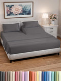 Split Head King Sheets Set - Top Split King Sheets for Adjustable Beds, Easy-Fit Split Head King Mattress - Flex Split Top King Sheets, Easy-Fit, Breathable, Deep Pocket Split King Sheets - Dark Grey