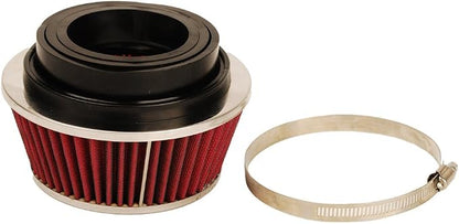 HIFROM 8161 Universal Clamp-On Air Filter Black Small Round Reverse Tapered fit - Image 2