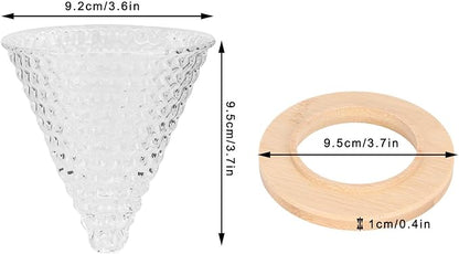 AUNMAS Glass Coffee Dripper Pour Over, Reusable Paperless Filter Funnel - Image 2