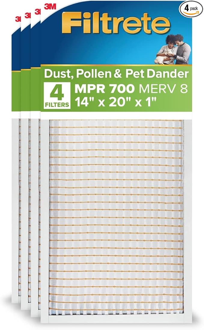Filtrete 14x20x1 AC Furnace Air Filter, MERV 8, MPR 700, Tough on Pollen by Filtrete