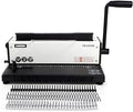 Rayson TD1202R Wire Binding Machine, 3:1 Pitch Round Hole Coil Binder Hole Punch, Compatible with Wire, Spiral, and Click Binding Spines, 32-Hole Punch, Punches 12 Sheets, Binds 120 Sheets