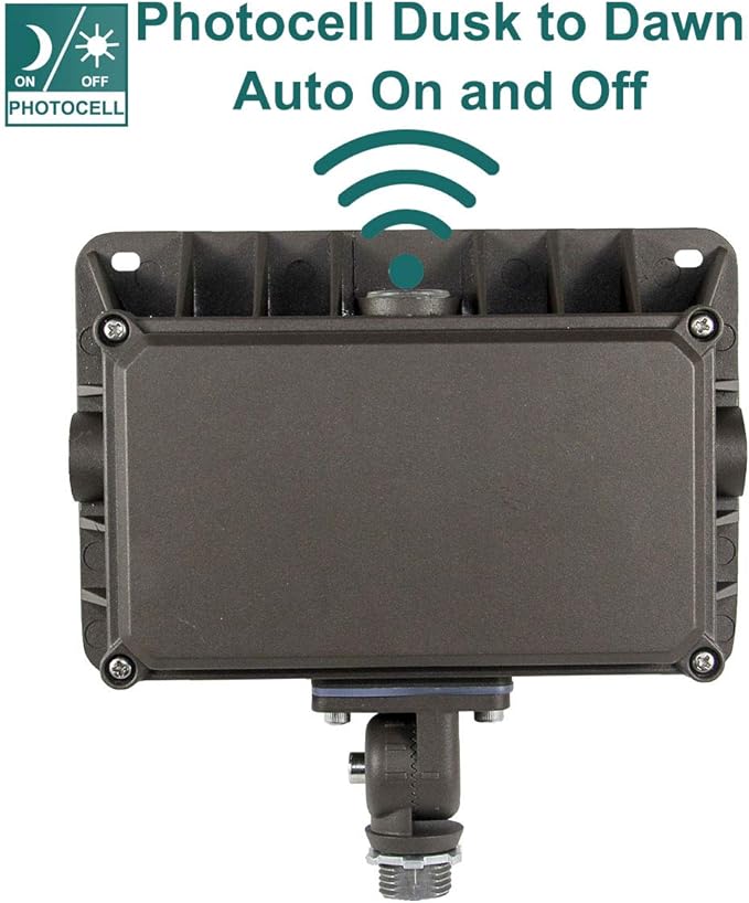 kadision LED Flood Light Outdoor with Dusk to Dawn Photocell, 50W 6500LM IP65 Waterproof Adjustable Knuckle Mount LED Flood Lights 5000K 100-277V ETL Listed