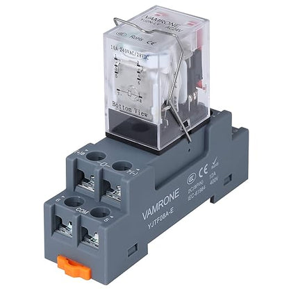 Electromagnetic Power Relay, 8-Pin 10 AMP 24V AC Relay Coil by VAMRONE
