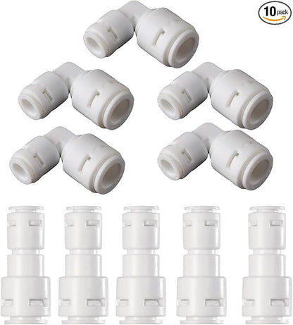 10-Pack 3/8" to 1/4" Push to Connect Fitting Kit by Unknown