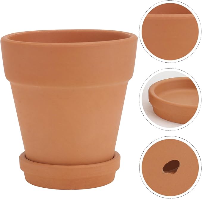 5pcs Red Terracotta Succulent Flower Pots - Image 6