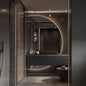 Semicircle Vanity Mirror with LED Lights, Dimmable LED Illuminated Bathroom by Unknown