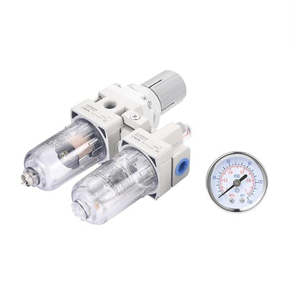 1/4 Inch NPT Compressed Air Filter Air Pressure Regulator Water-Oil Separator - Image 7
