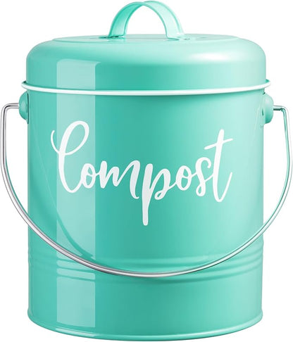 Teal Compost Bin by DAYYET