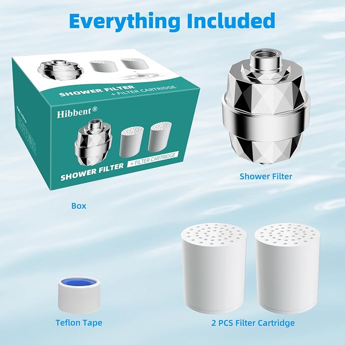 Hibbent Shower Filter for Hard Water, High Output Shower Head Filter to Remove - Image 9