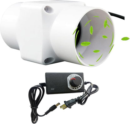 2“ Inline Duct Fan 12V 22 Cfm HVAC Quiet Exhaust Blower Small Ventilation Fan by Unknown