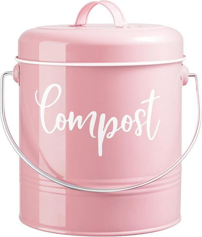 Compost Bin Kitchen, 1.3 Gallon Farmhouse Kitchen Compost Bin Countertop by DAYYET