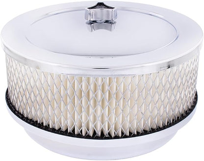 United Pacific S1106 Chrome 6 ⅜ inch Air Cleaner Assembly, Low Profile by UnitedPacific