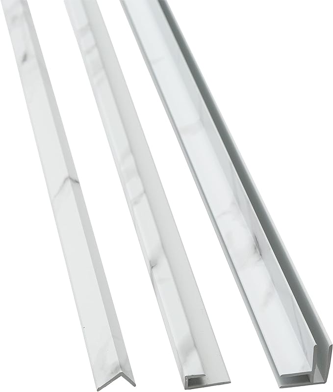 Palisade 78in x 60in x 36in Waterproof Vinyl Shower Surround Kit with Accessories in Urban Glacier