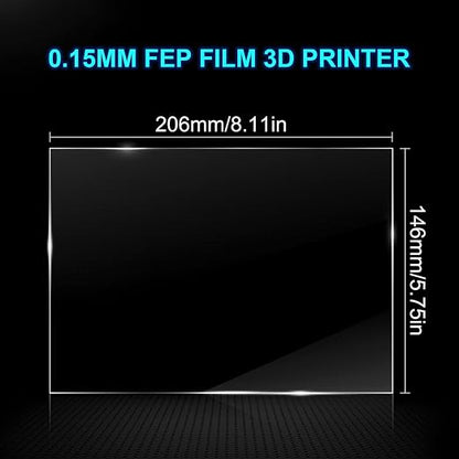 6PCS FEP Film 206x146x0.15mm for ANYCUBIC Photon, Photon S, Mono 4K, ELEGOO - Image 2