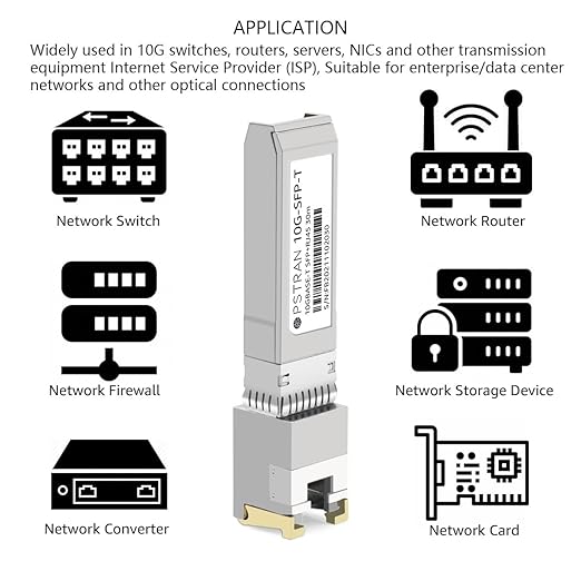 OPSTRAN 10GBASE-T SFP+ to RJ45 Copper Transceiver Module Compatible with Mikrotik S-RJ10 10G SFP+ 30m Cat6a/7