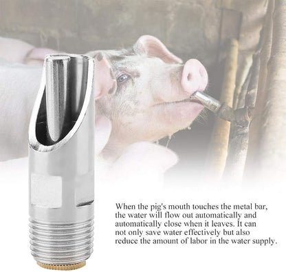 Automatic Pig Drinkers, 5 Pieces Thread Stainless Steel Automatic Pig Nipple - Image 6