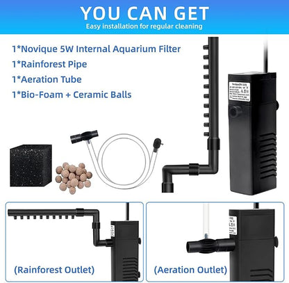 Submersible Internal Aquarium Filter Multiple Function Powerful Pump Fish Tank - Image 6