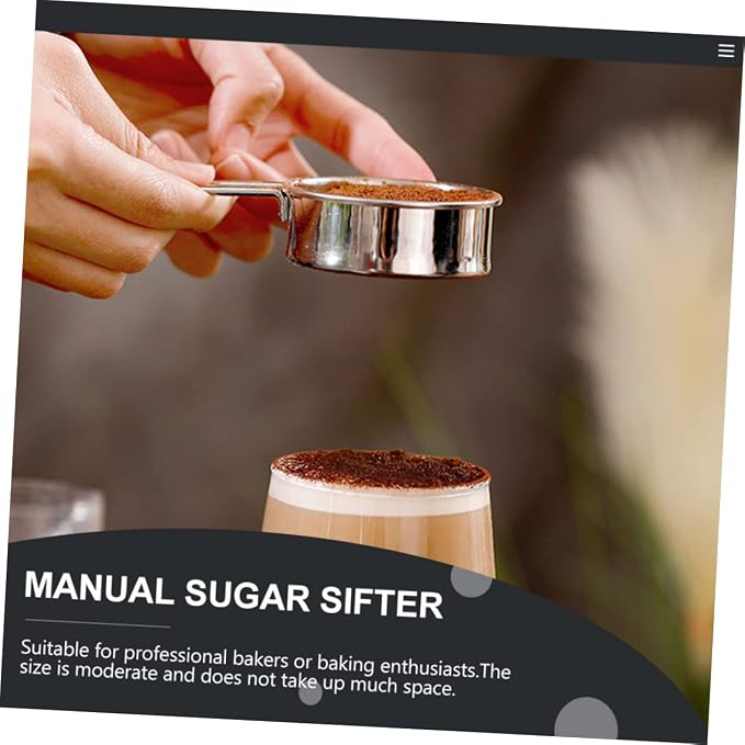 2pcs Stainless Steel Powdered Sugar Sieve Flour Sieve Sugar Sifter Baking - Image 9