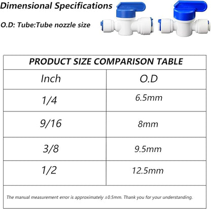 Water purifier globe valve, 1/4 "FPT x 1/4" pipe quick connector, 1/4 inch - Image 3