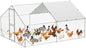 9.8X13.1x6.6FT, Large Walk in Chicken Run Pen Cage, Metal Coop Clearance by Unknown