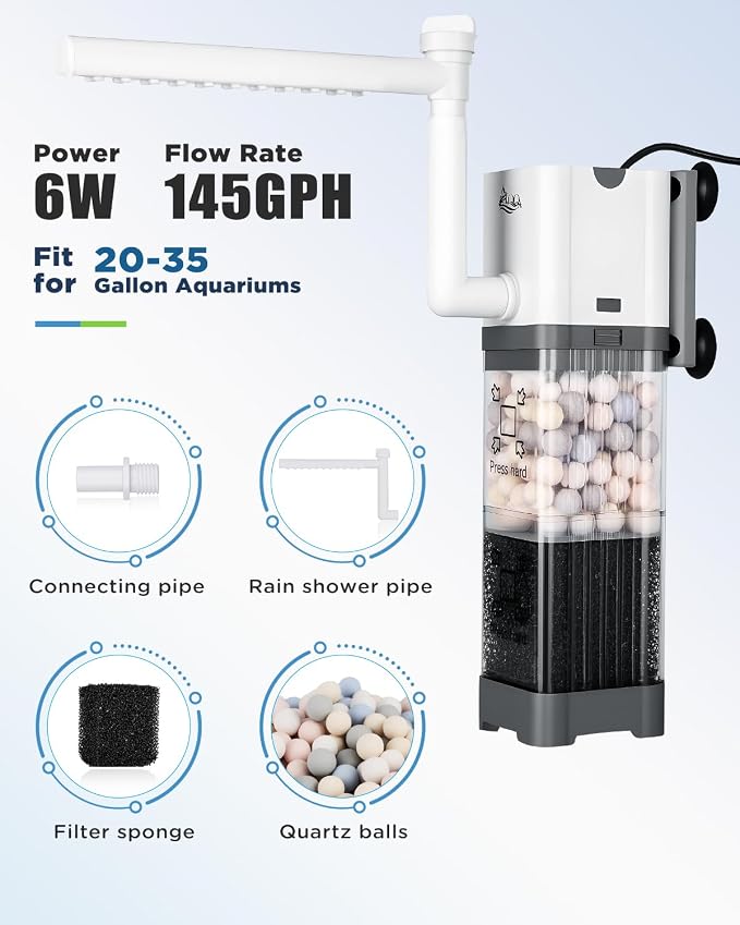 AQQA Aquarium Filter, Power Fish Tank Filter - Image 4