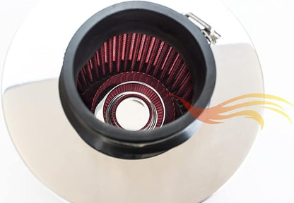 Rtunes Racing Universal Clamp-On Air Filter, Standard Cone, Dry Washable Design - Image 5