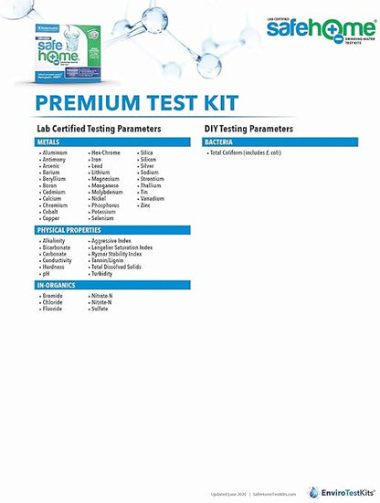 Safe Home® 50-in-1 Premium Drinking Water Test Kit – Test at our EPA Certified - Image 5