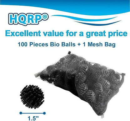 HQRP 100 pcs Bio Balls Filter Media 1.5 Inch - Image 2