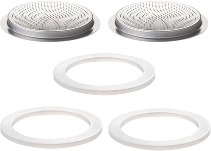 2Pcs Filter with 3Pcs Silicone Gasket Seals by Theperfectcombinationofcoffeehomeandhealthylivingmakingeverydayadayofrituals