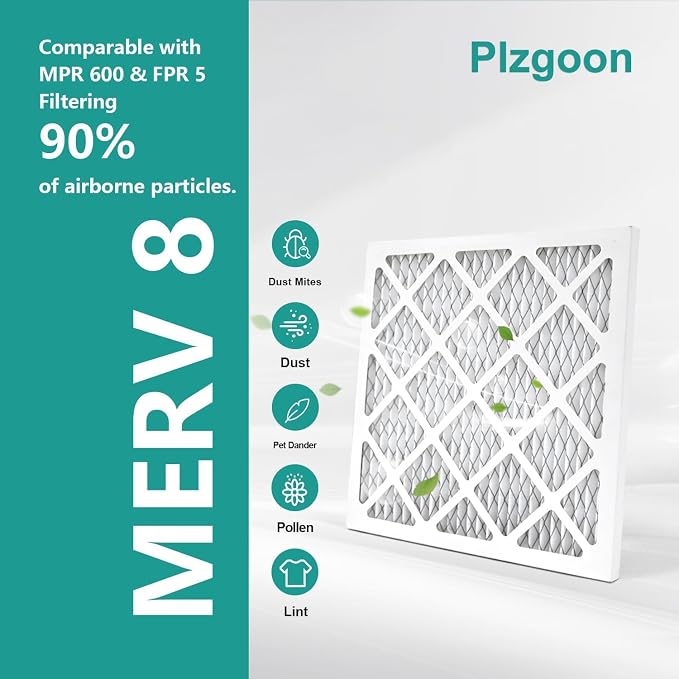 Air Filters 10x10x1 MERV 8 MPR 600 4 Pack Pleated Home HVAC AC Furnace Filters - Image 3