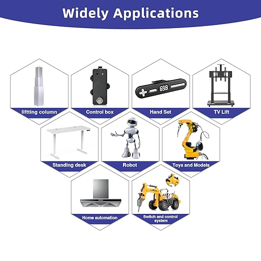 0.5 Inch 4.5lbs Mini Stroke 12V 4.5lbs Electric Linear Actuator 1.2"/sec Linear Motion Actuator with Brackets for Cabinets, Robotics, Home Automation, Window Opener(20N, 10mm)