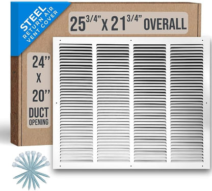 Fits 24x20 Duct Opening | Steel Return Air Grille by Handua | Vent Cover Grill by Handua