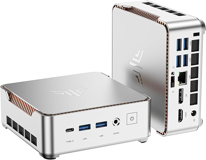 KAMRUI Pinova P2 Mini PC, AMD Ryzen 4300U(Beats 3500U/3200U/N150,Up to 3.7 GHz) Mini Computers, 16GB RAM 512GB SSD Mini Desktop Computers, Triple 4K Display/HDMI+DP+Type-C/WiFi/BT for Home/Business