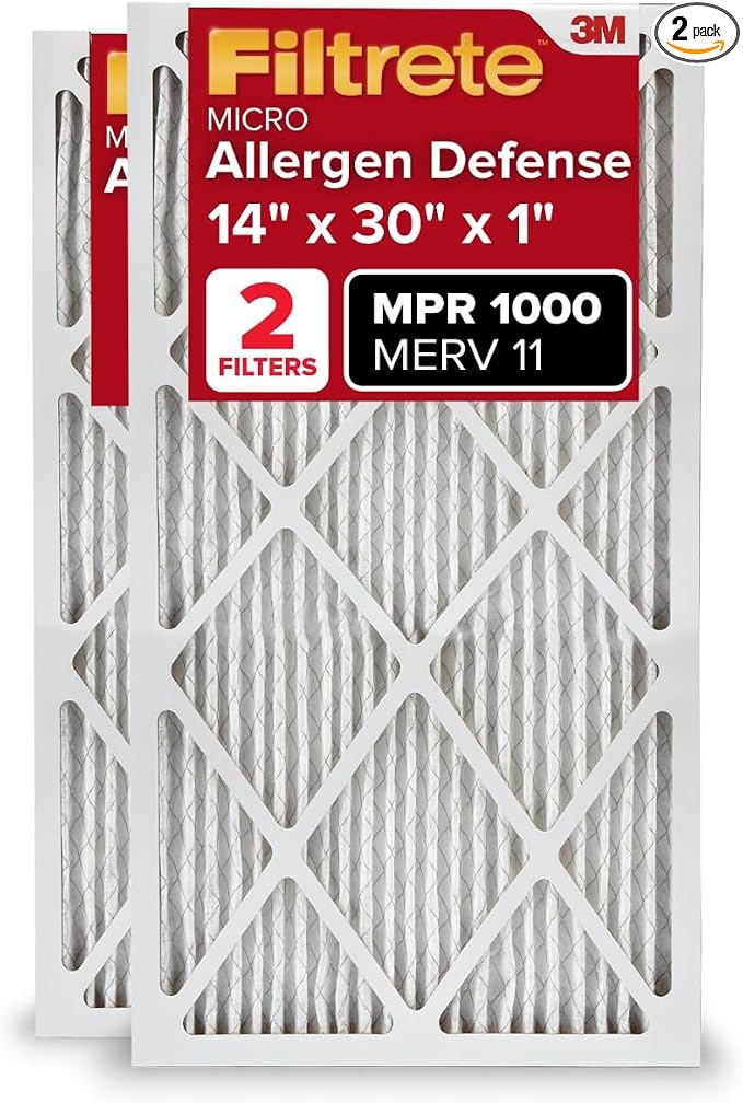 Filtrete 14x30x1 AC Furnace Air Filter, MERV 11, MPR 1000, Micro Allergen by Filtrete