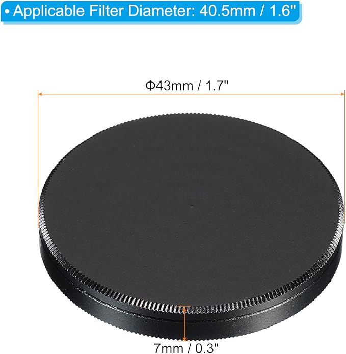 PATIKIL 40.5mm Lens Cap, 2 Pack Camera Lens Cap Cover Universal Front Metal - Image 2